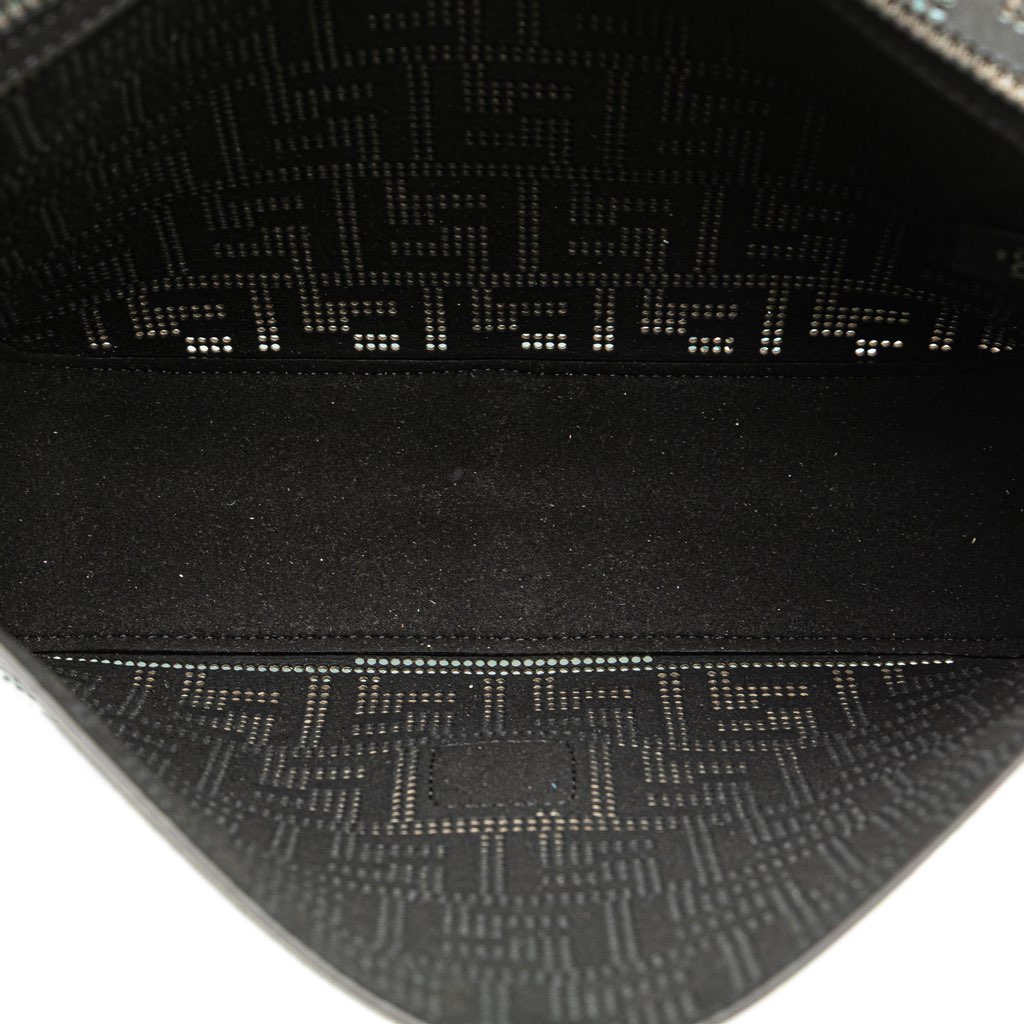 Fendi Medium Zucca Perforated Leather Baguette Messenger Bag - 4