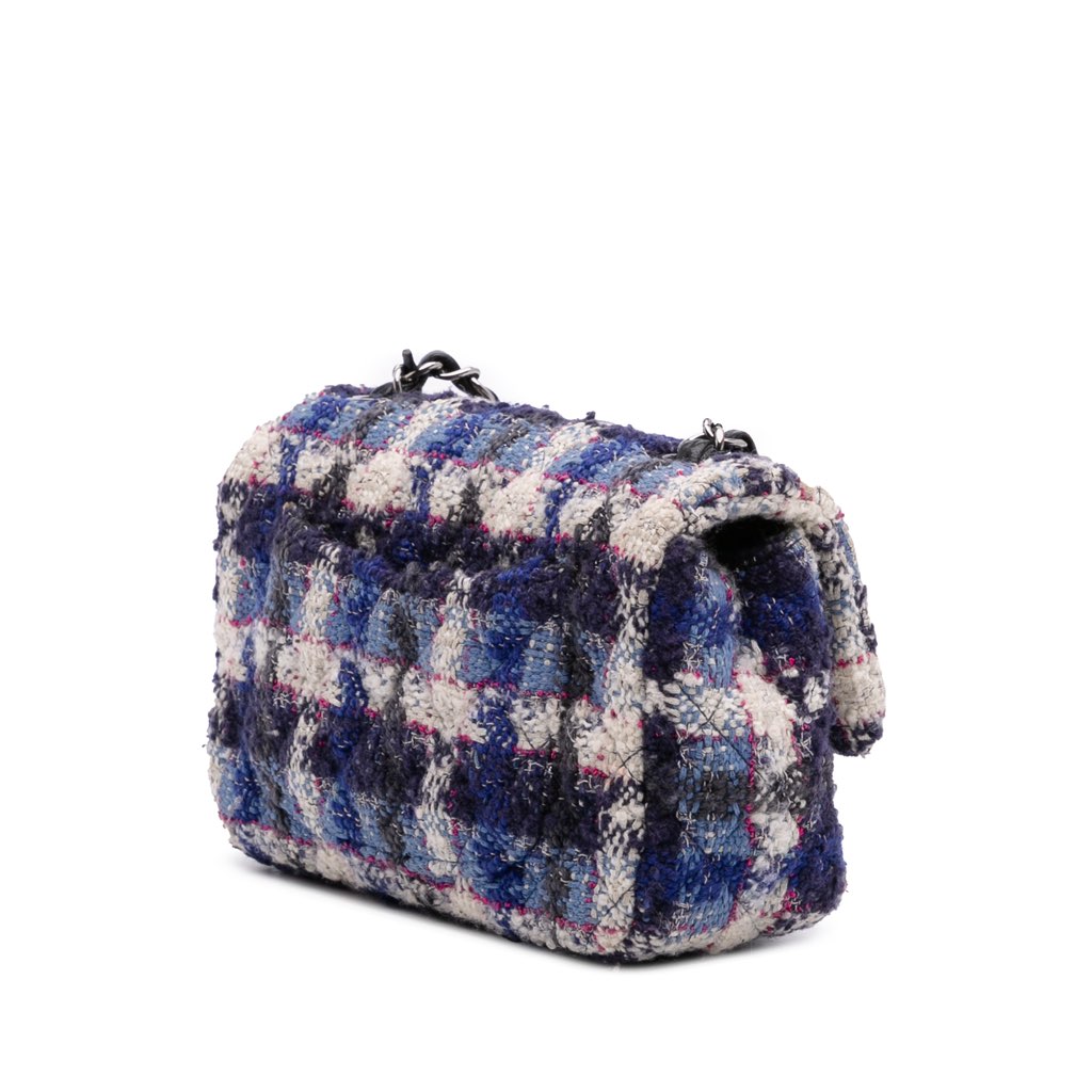 Chanel Mini Rectangular Classic Tweed Single Flap - Back view