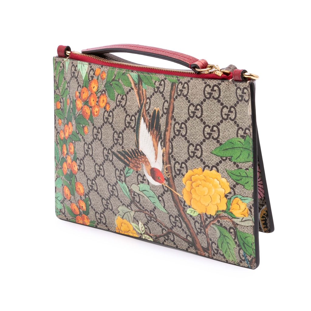 Gucci GG Supreme Bengal Double Zip Pochette - 2