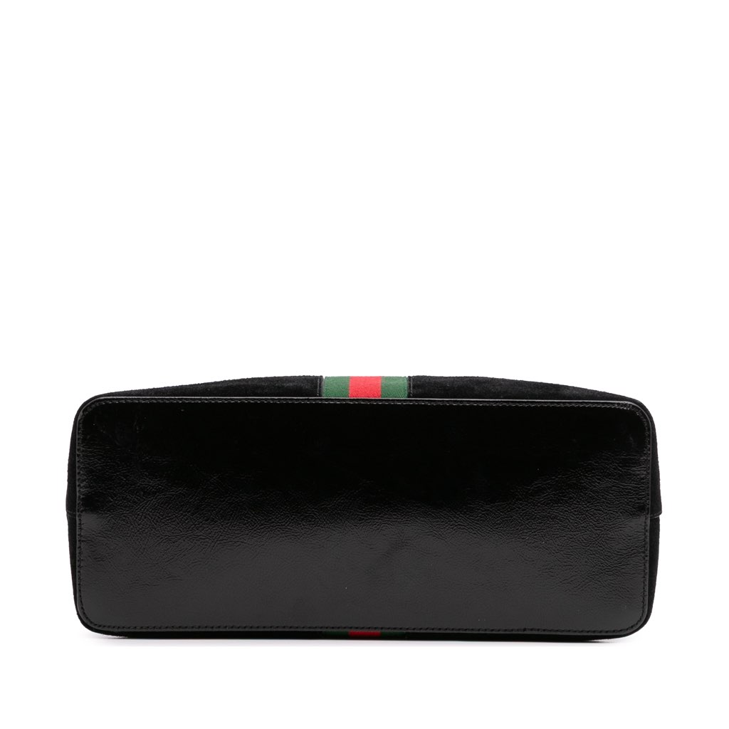 Gucci Medium Suede Ophidia Web Dome Satchel - 3