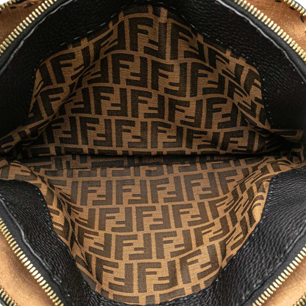 Fendi Pebbled Leather Selleria Dome Shoulder Bag - 5