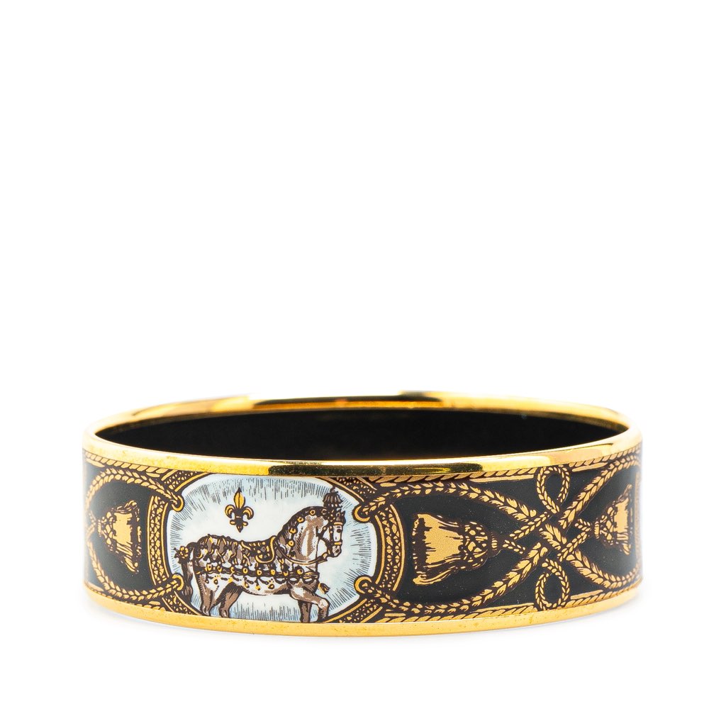 Hermès Wide Grand Apparat Enamel Bangle 65 - 2