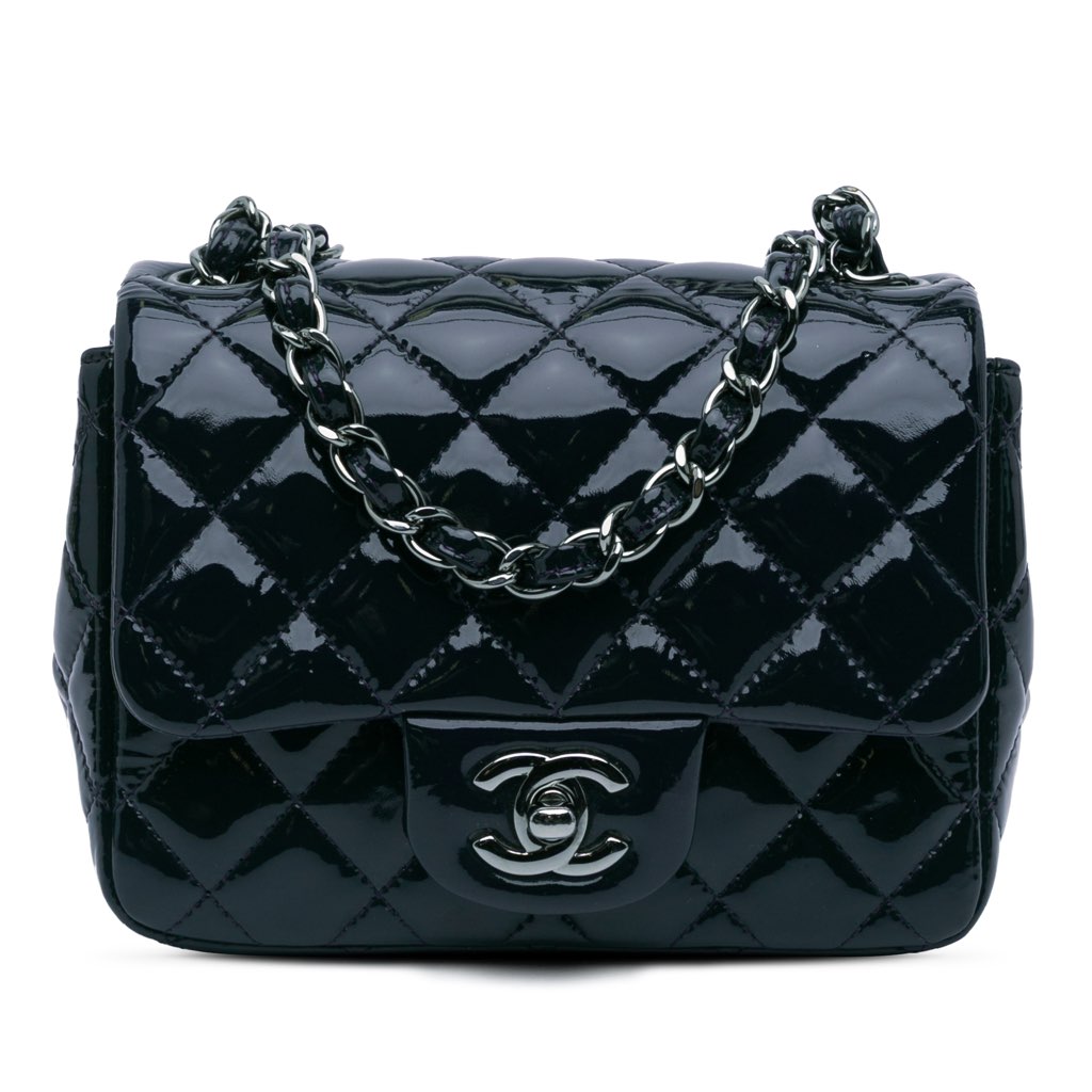 Chanel Mini Square Classic Patent Single Flap