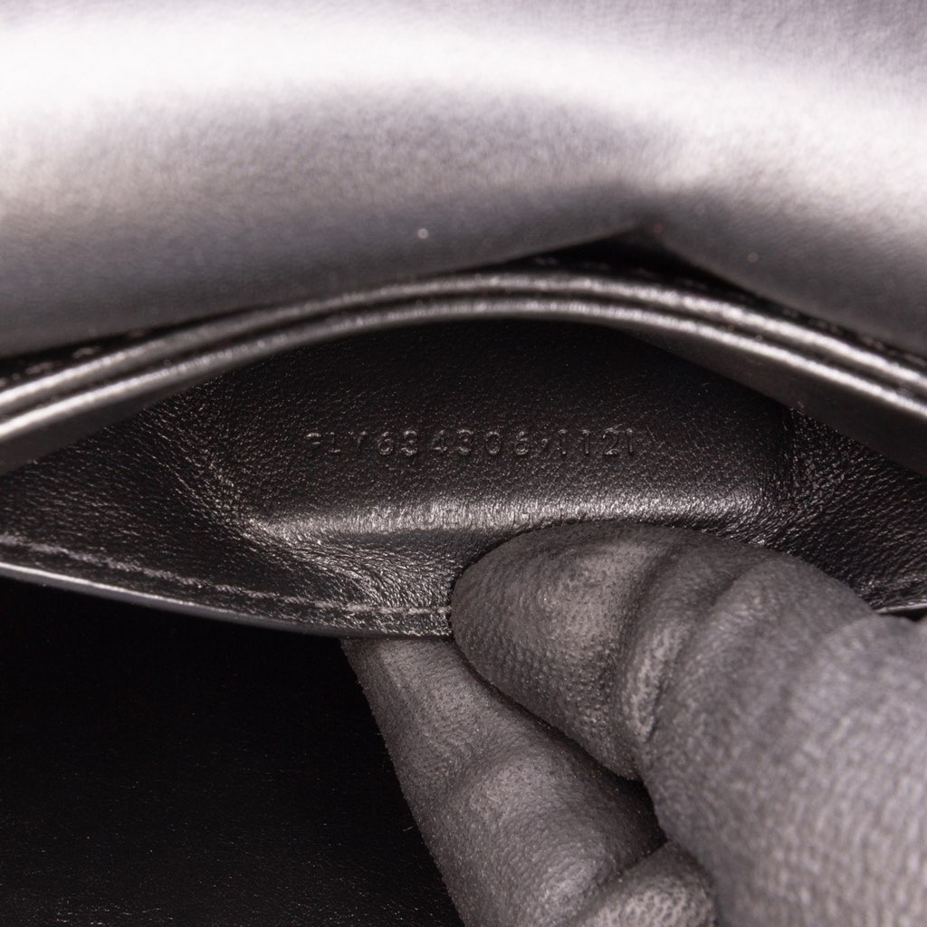 Saint Laurent Small Canvas Striped Solferino Satchel In Box - Side view