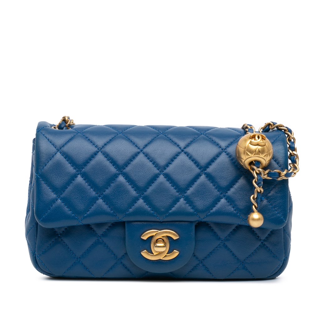 Chanel Mini Rectangular Lambskin Pearl Crush Flap