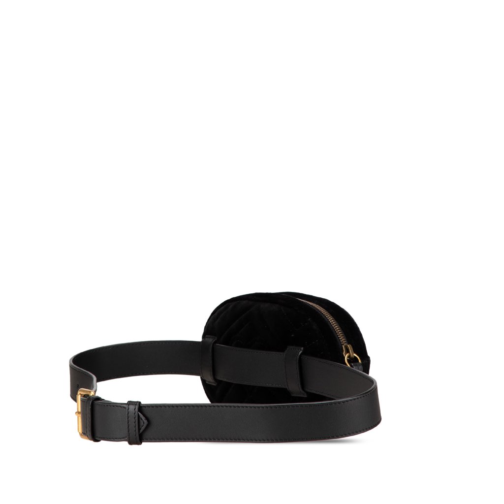 Gucci GG Marmont Matelasse Velvet Belt Bag - 2