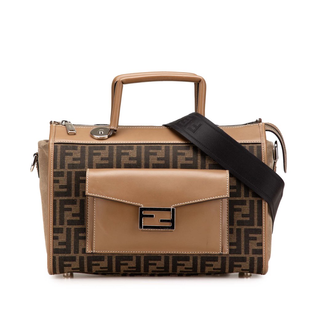 Fendi Zucca Canvas Soft Trunk Satchel