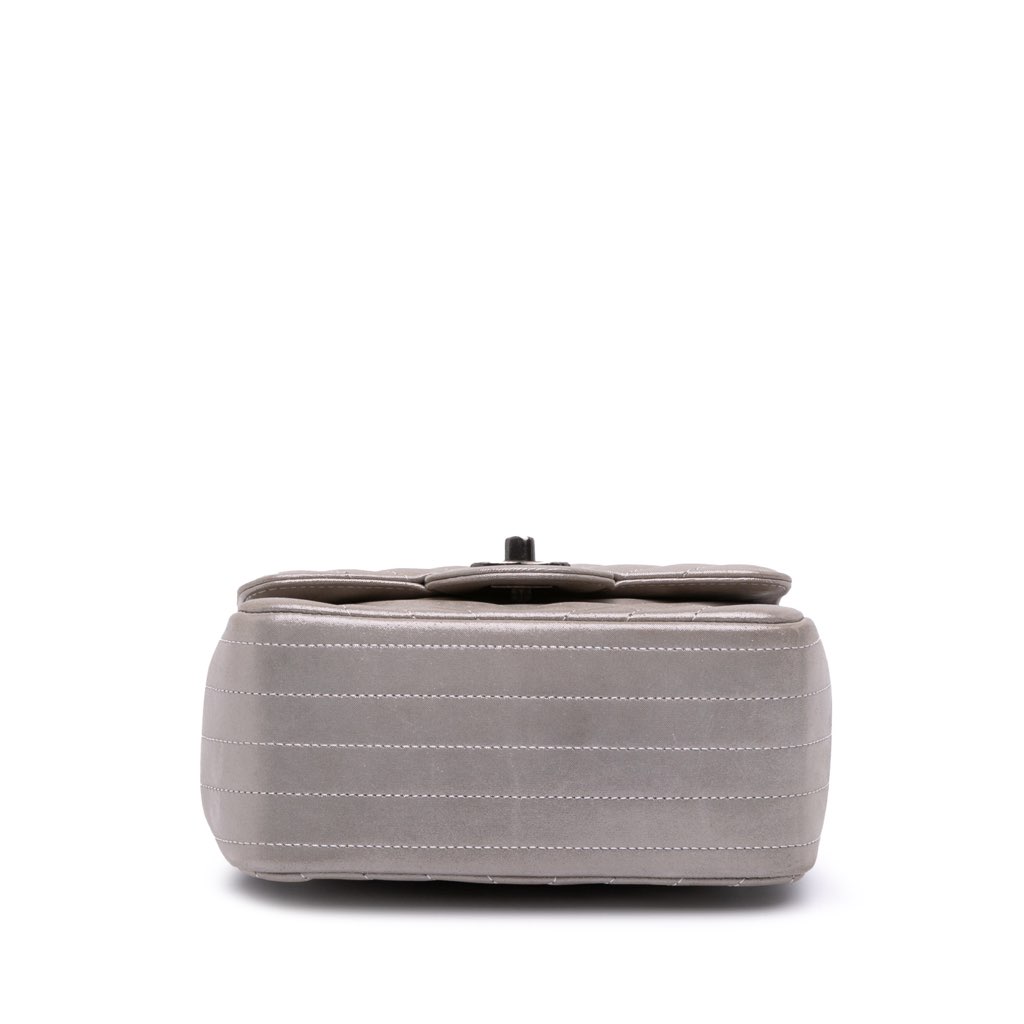 Chanel Mini Square Classic Chevron Iridescent Calfskin Single Flap - Image 6