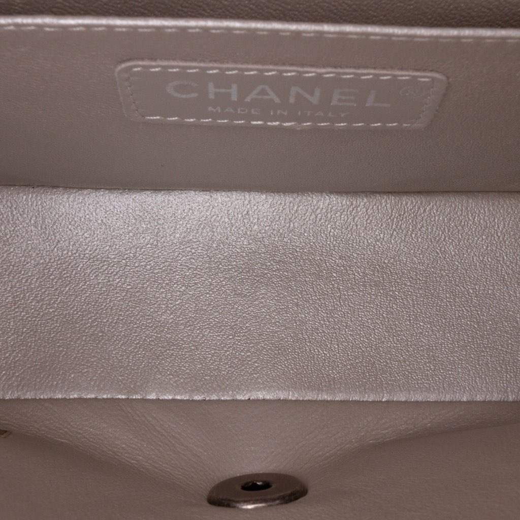 Chanel Mini Square Classic Chevron Iridescent Calfskin Single Flap - 4