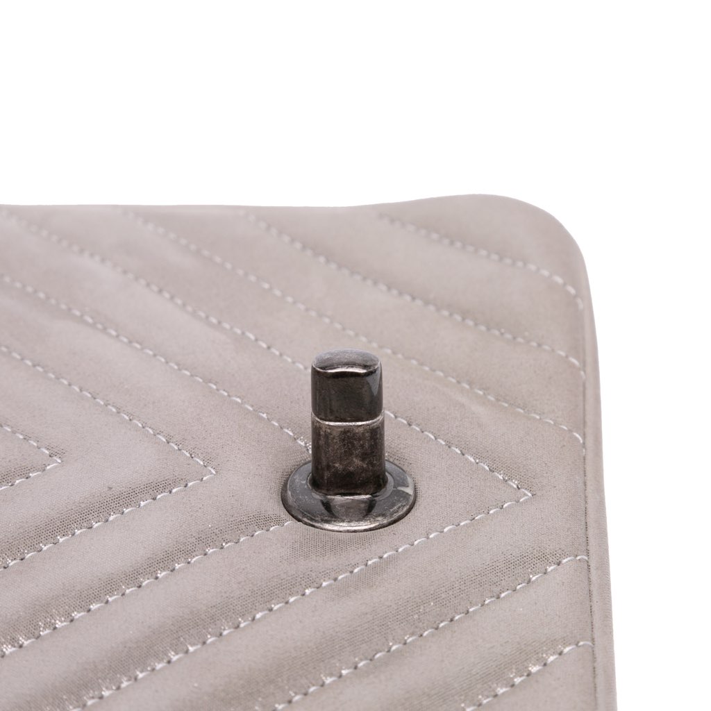 Chanel Mini Square Classic Chevron Iridescent Calfskin Single Flap - Image 10