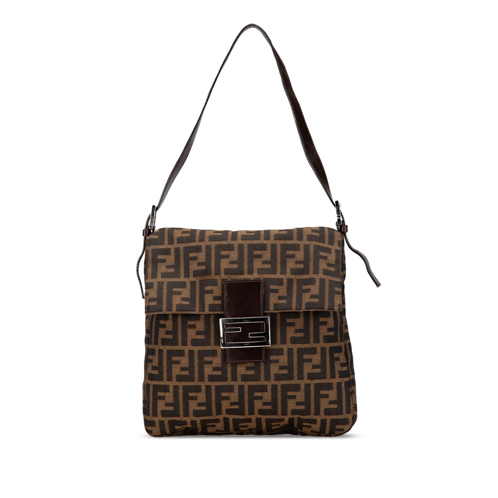 Fendi Zucca Canvas Shoulder Bag