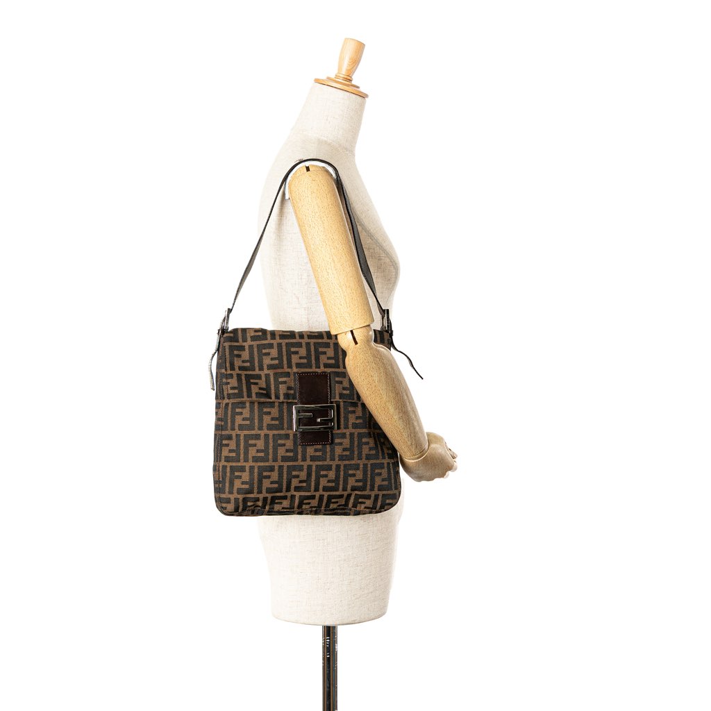 Fendi Zucca Canvas Shoulder Bag - Image 13