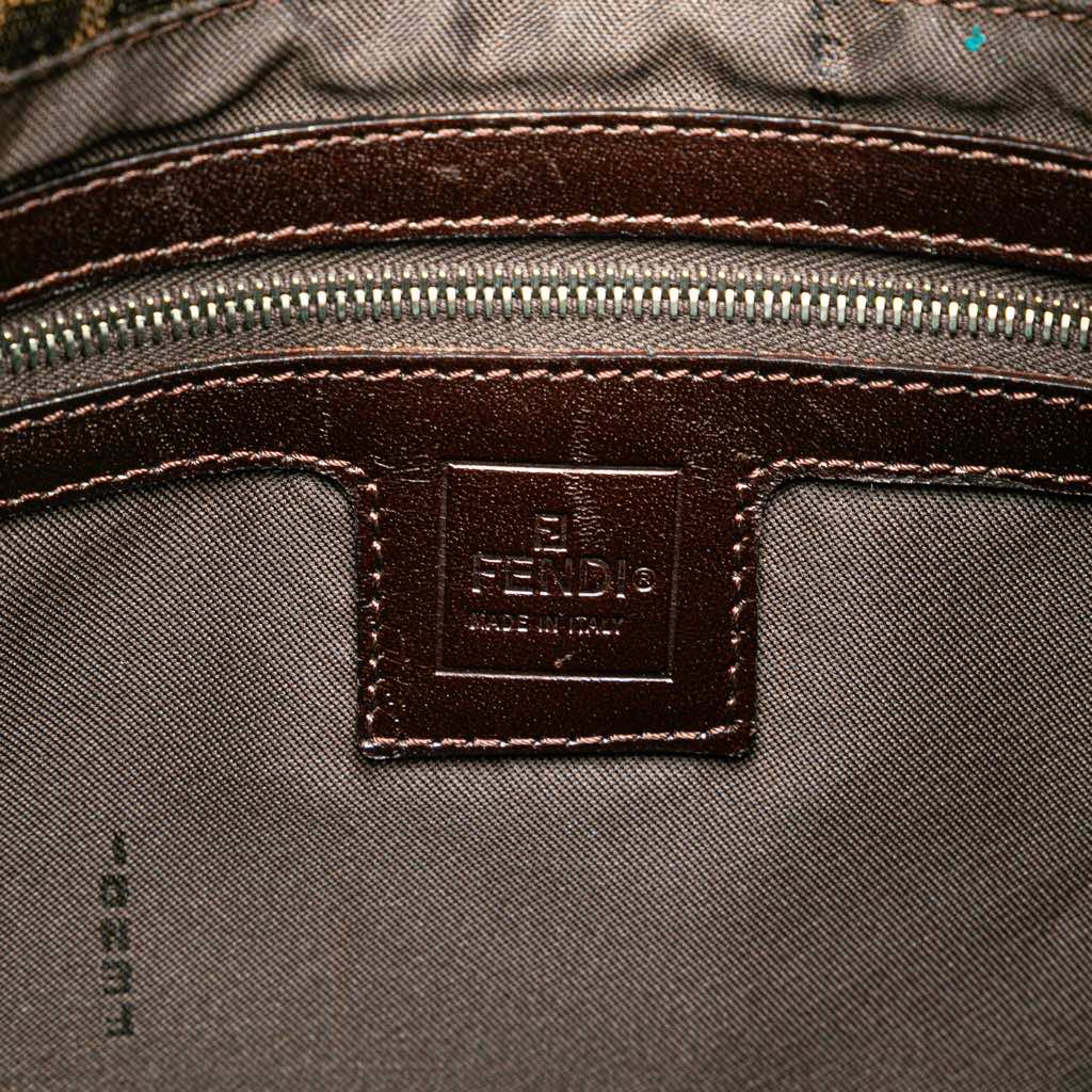 Fendi Zucca Canvas Shoulder Bag - Side view