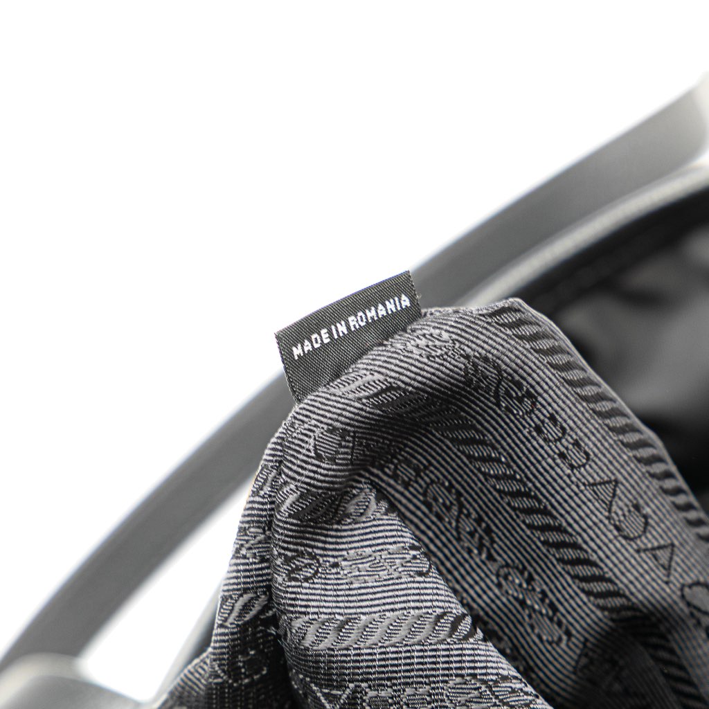 Prada Tessuto Saffiano Trimmed Open Convertible Tote - Detail 1