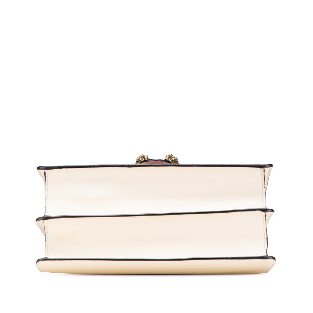 Gucci Medium Leather Bamboo Dionysus Web Satchel - Image 6