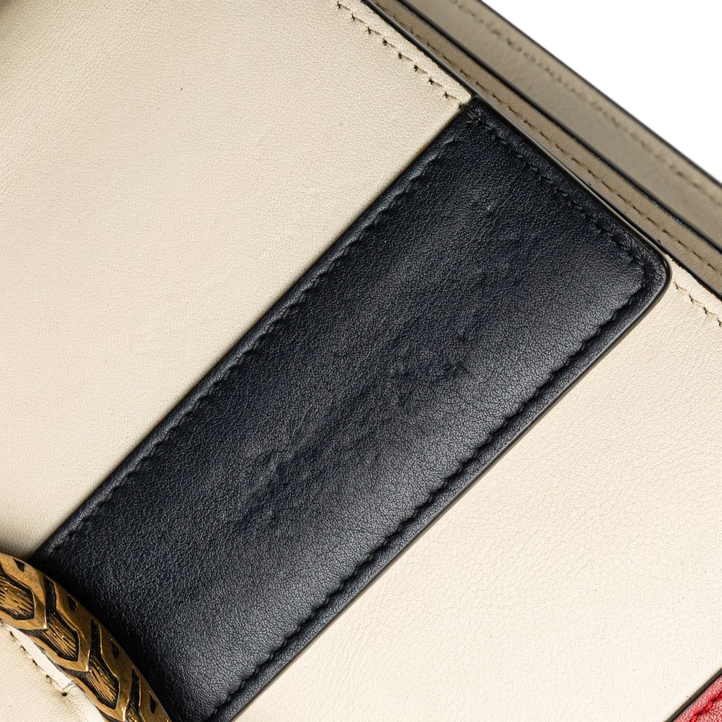 Gucci Medium Leather Bamboo Dionysus Web Satchel - Image 10