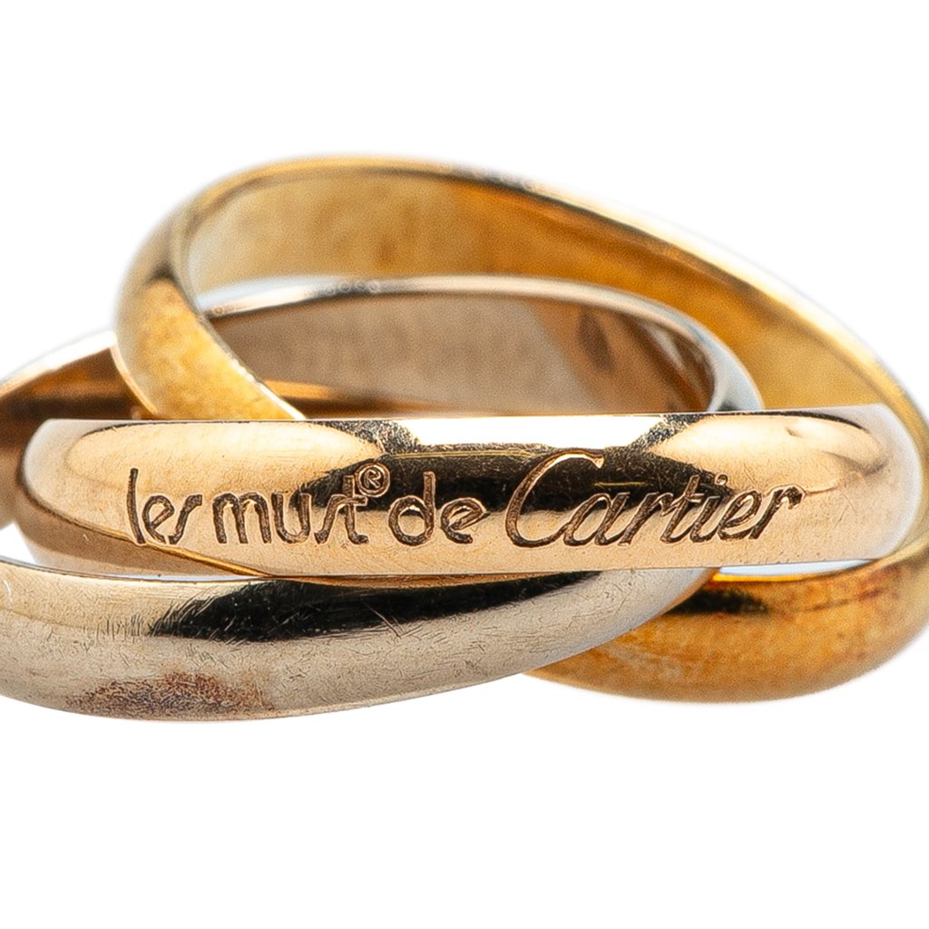 Cartier Tricolor 18K Les Must de Cartier Trinity Three Band Ring - 4