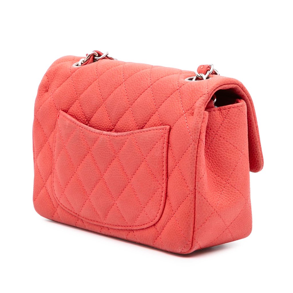 Chanel Mini Rectangular Classic Caviar Single Flap - Back view