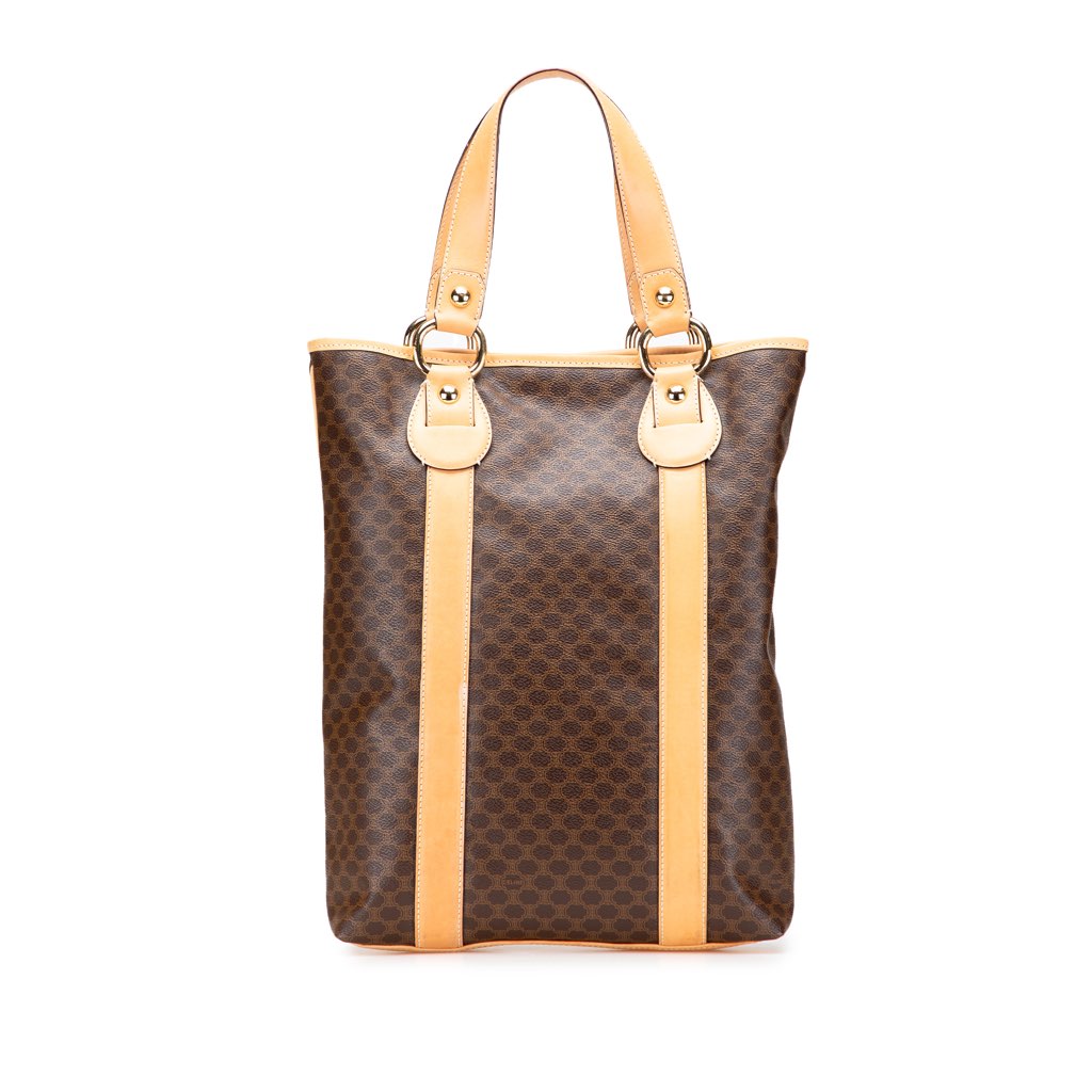 Celine Macadam Coated Canvas Vertical Tote