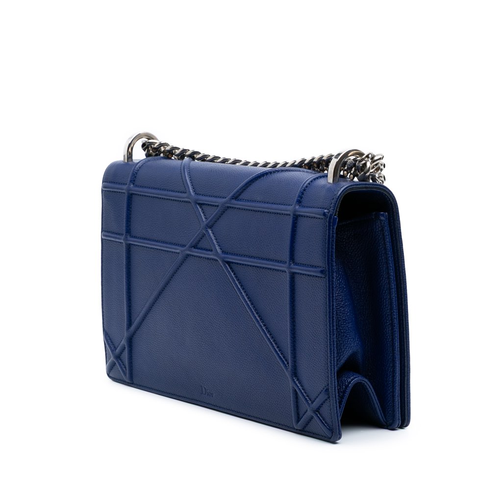 Dior Medium Grained Calfskin Diorama Flap - Back view