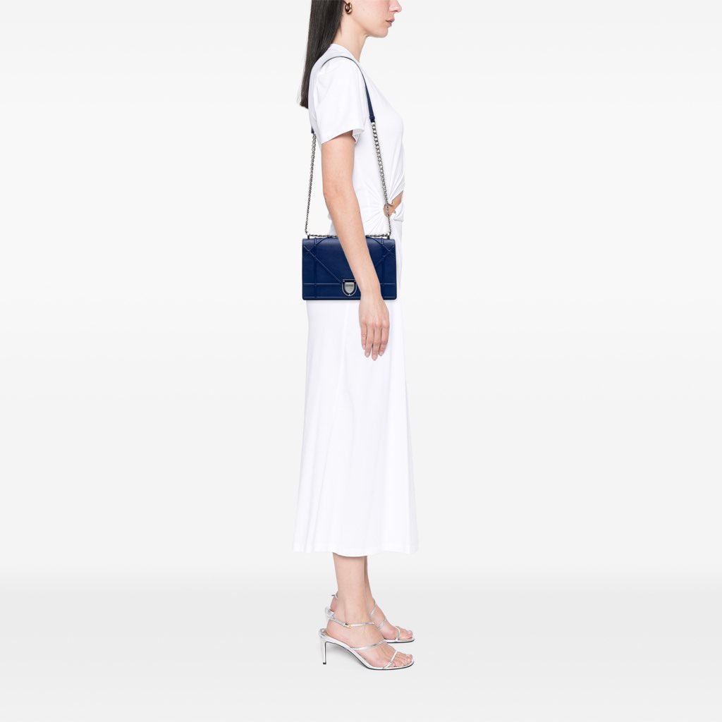 Dior Medium Grained Calfskin Diorama Flap - Image 10