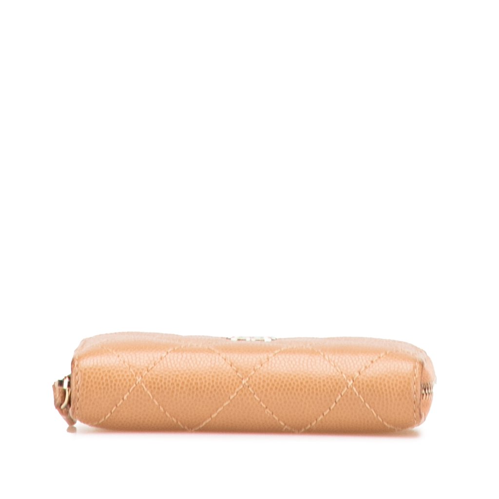 Chanel CC Quilted Caviar Zip Around Coin Purse - Image 6