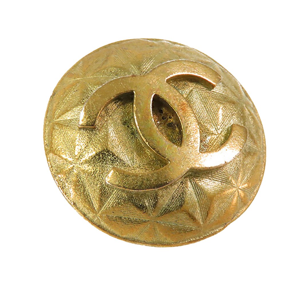 Chanel Gold Plated Quilted CC Clip On Earrings - 3