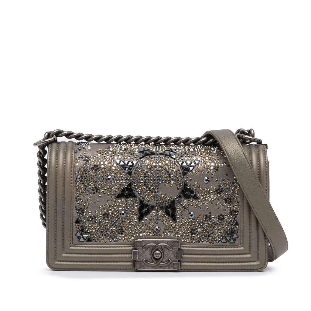 Chanel Medium Crystal Embellished Goatskin Boy