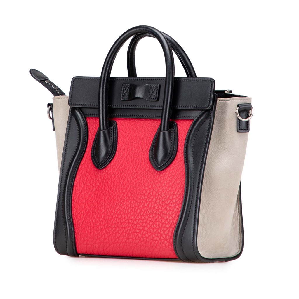 Celine Nano Tricolor Luggage Tote - Back view