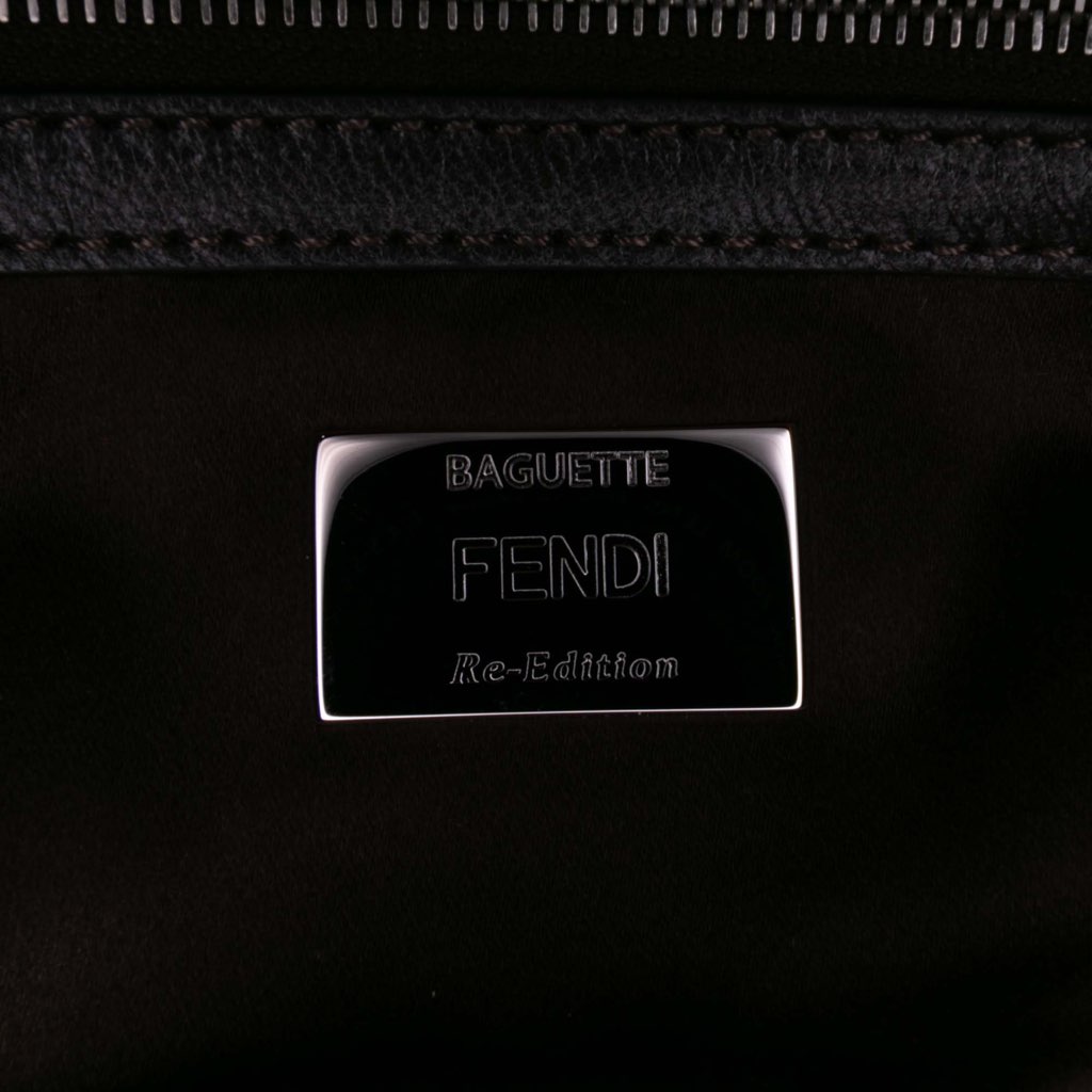 Fendi Leopard Print Calf Hair Baguette Satchel - Side view