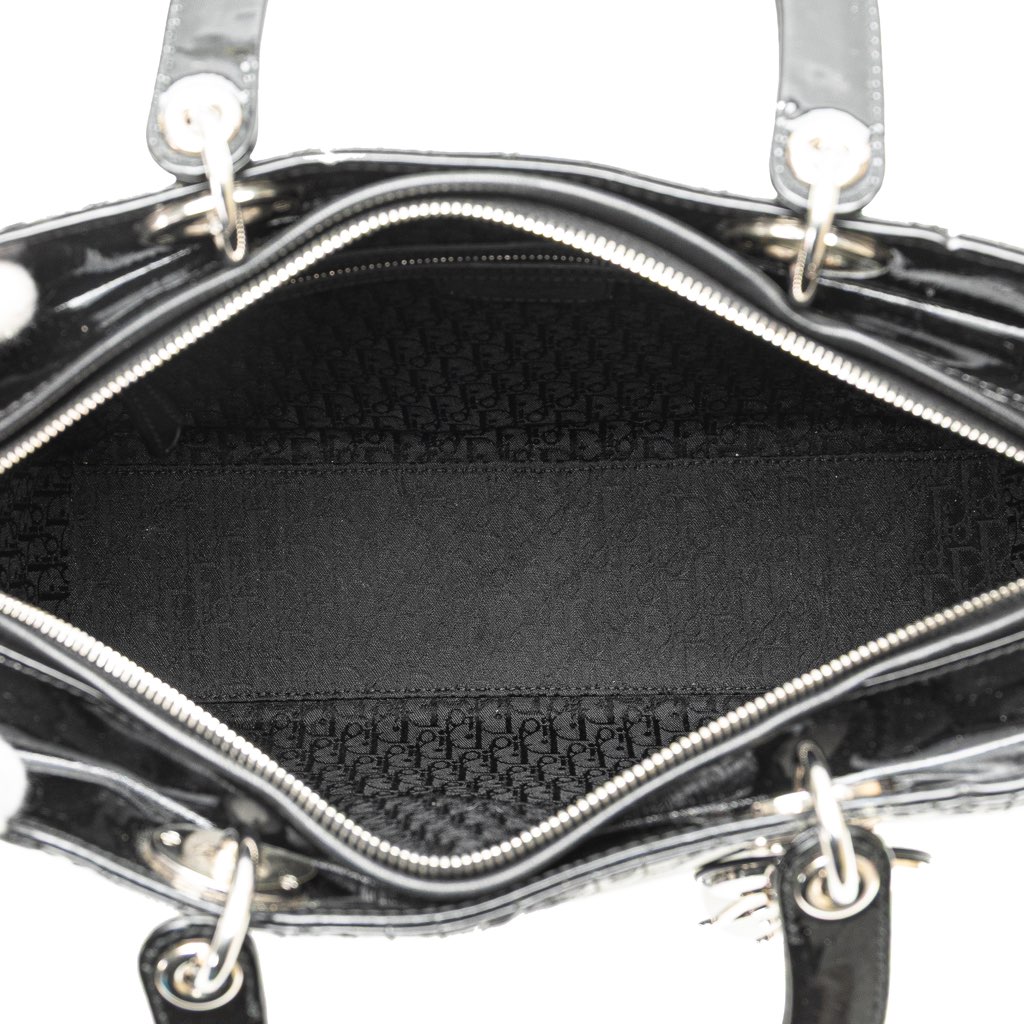 Dior Large Patent Cannage Lady Dior - 4