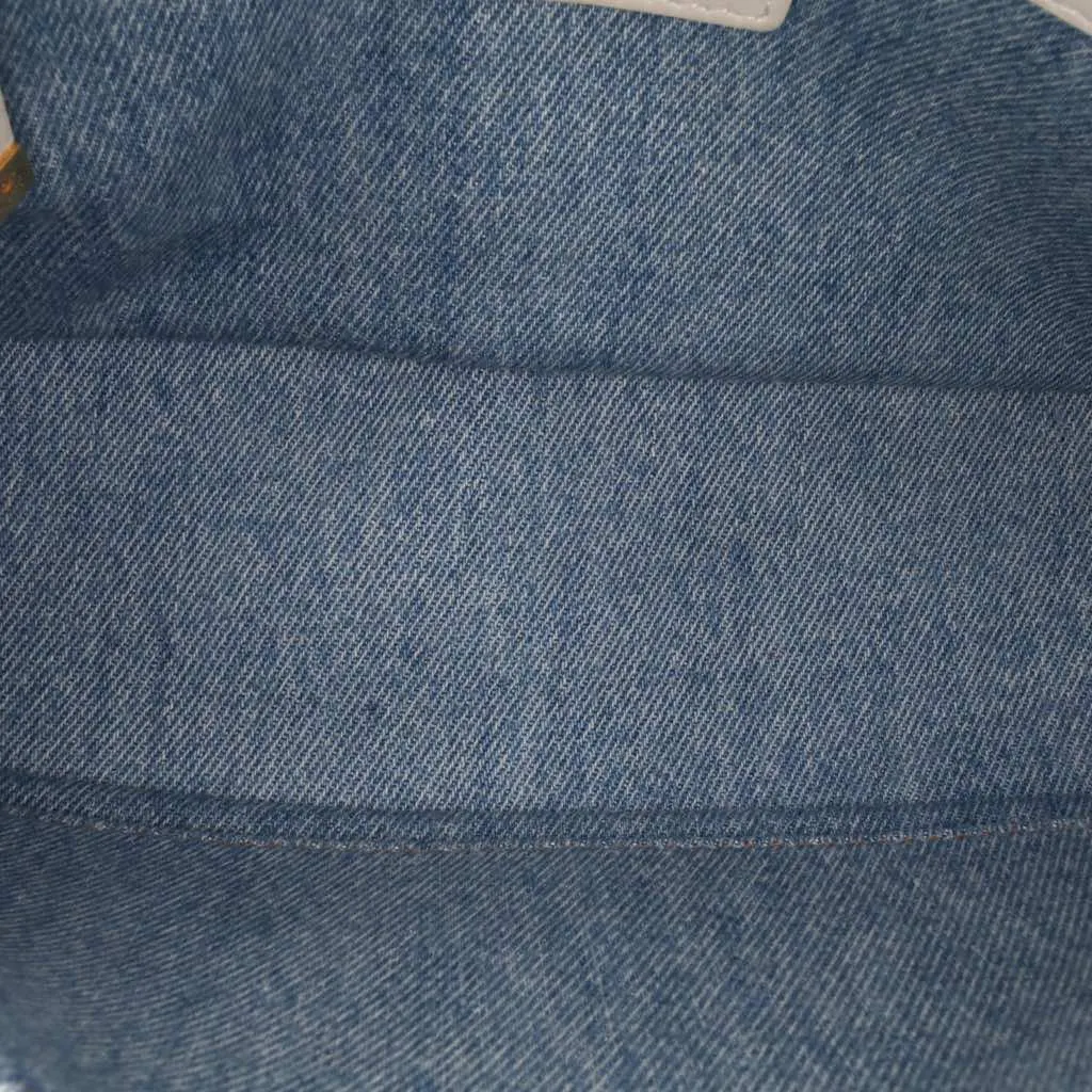 Dior Medium Denim Tie Dye Macrocannage Caro Bag Blue Denim Good - Model View