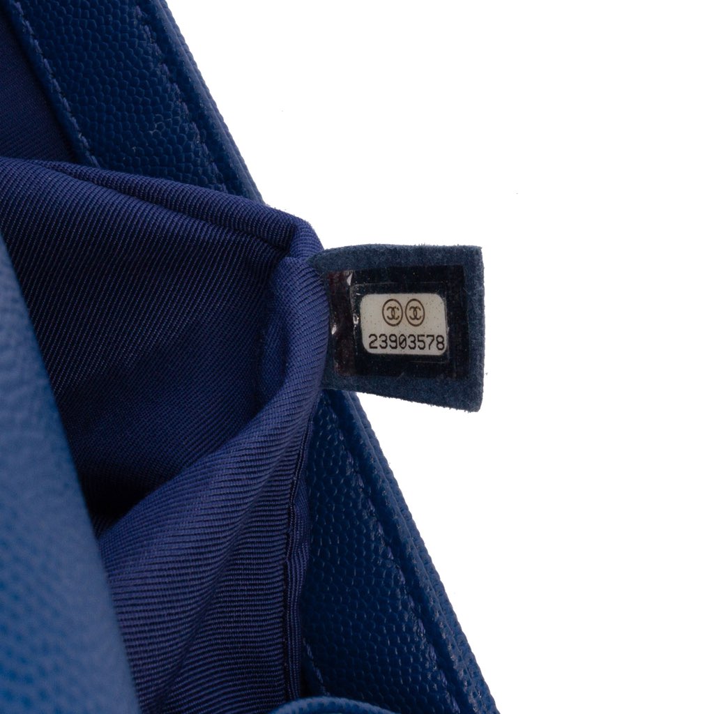 Chanel Old Medium Quilted Caviar Boy Flap - Side view