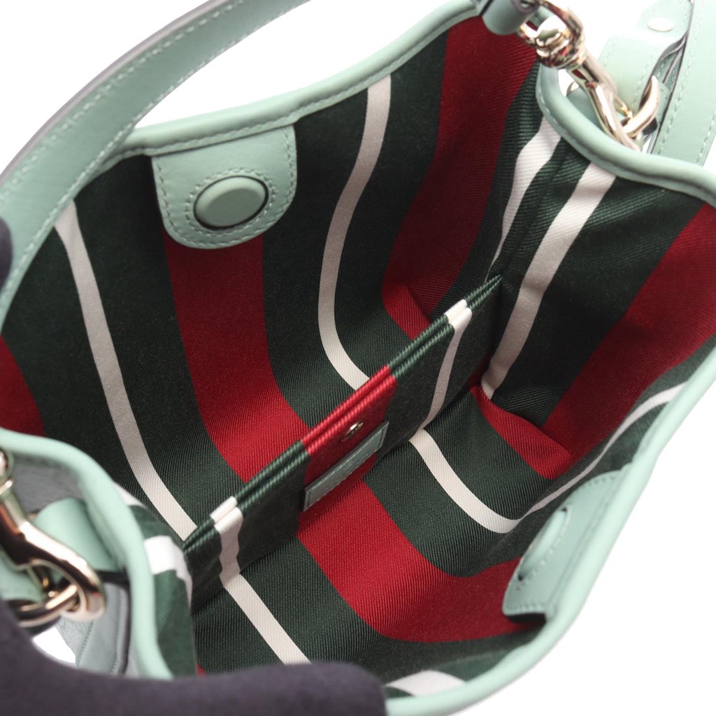 Gucci Small GG Supreme Emblem Bucket Bag - Image 6