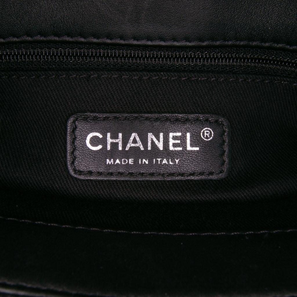 Chanel Medium CC Patent Soft Shopper Tote - Side view