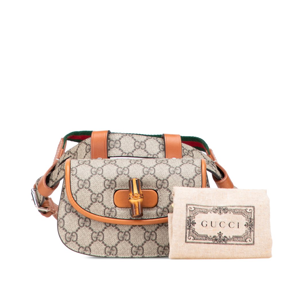 Gucci Mini GG Supreme Web Bamboo 1947 Belt Bag - Image 12