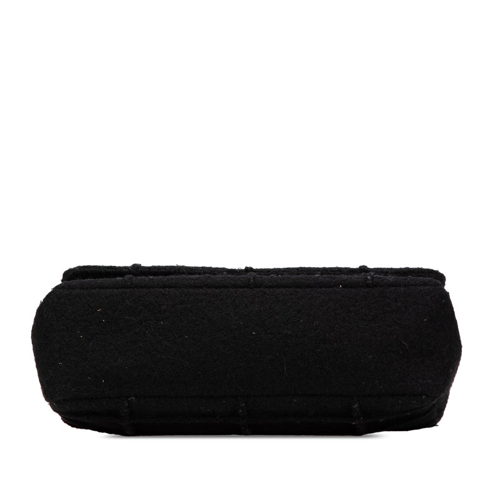 Chanel Jumbo Reissue 2.55 Choco Bar Wool Felt Identification Flap - Image 6