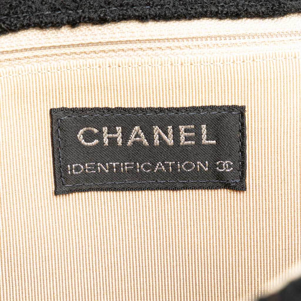 Chanel Jumbo Reissue 2.55 Choco Bar Wool Felt Identification Flap - Side view