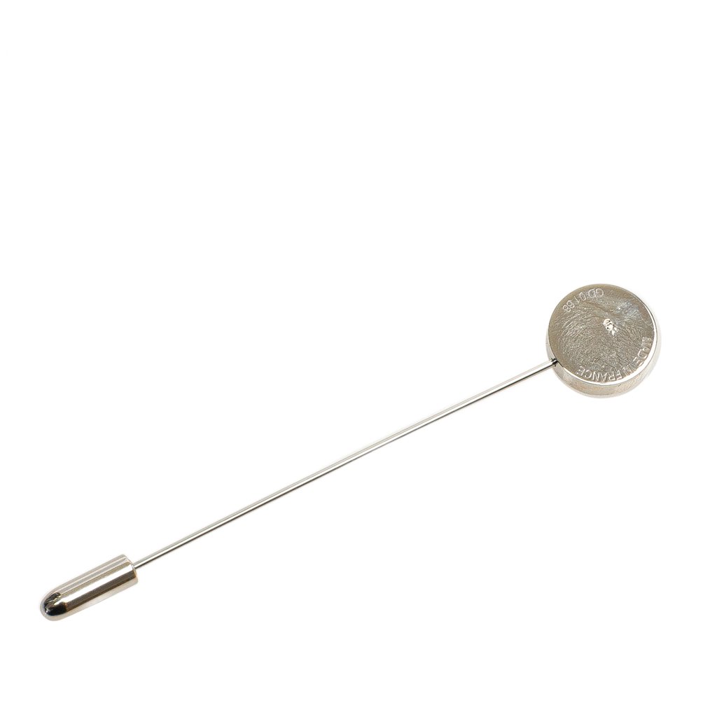 Hermès Palladium Plated Clou de Selle Stick Pin Brooch - 2