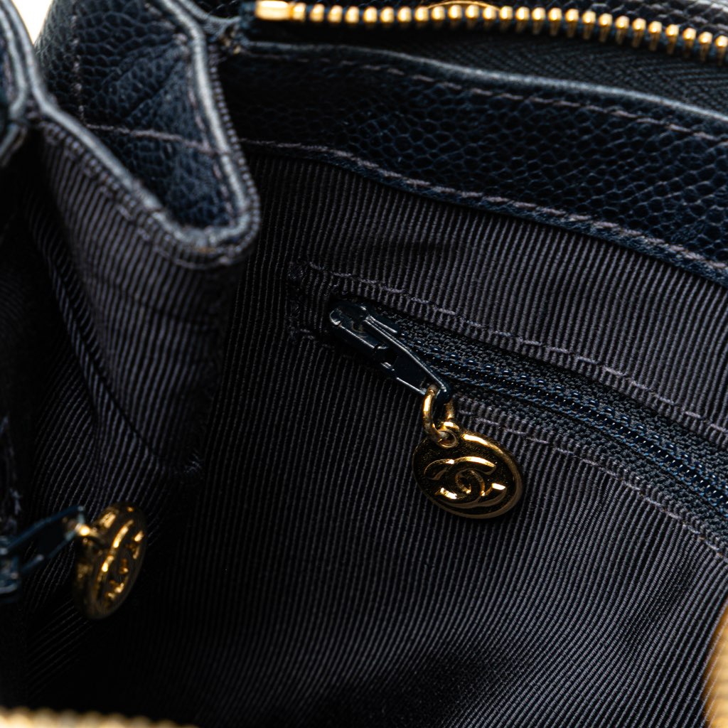 Chanel Quilted Caviar Front Pocket Chain Tote - Image 13