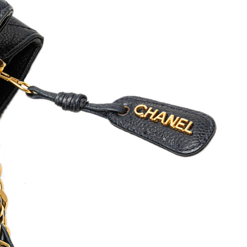 Chanel Quilted Caviar Front Pocket Chain Tote - Image 14