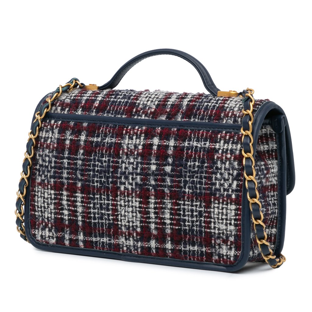 Chanel Small Tweed School Memory Top Handle Flap - 2