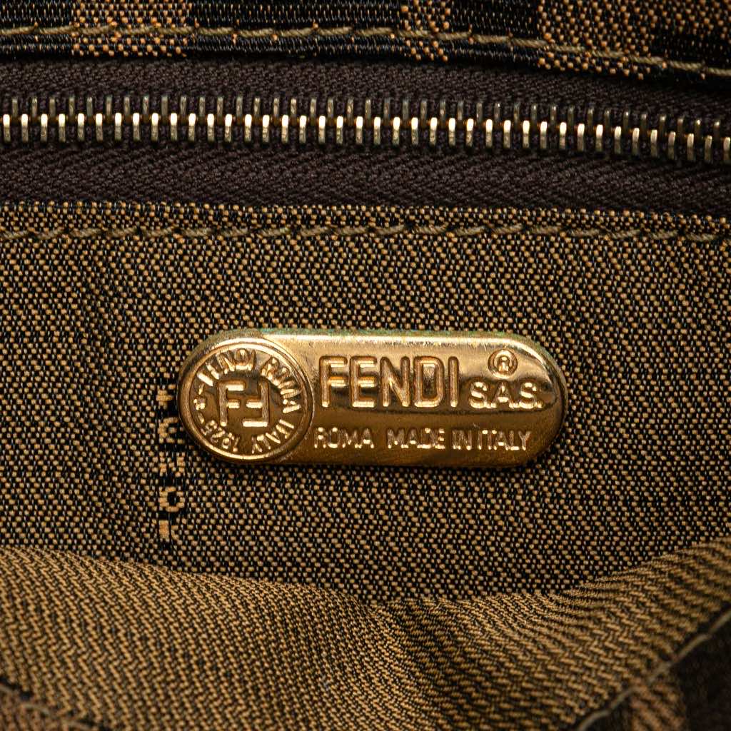 Fendi Zucca Canvas Shoulder Bag - Side view
