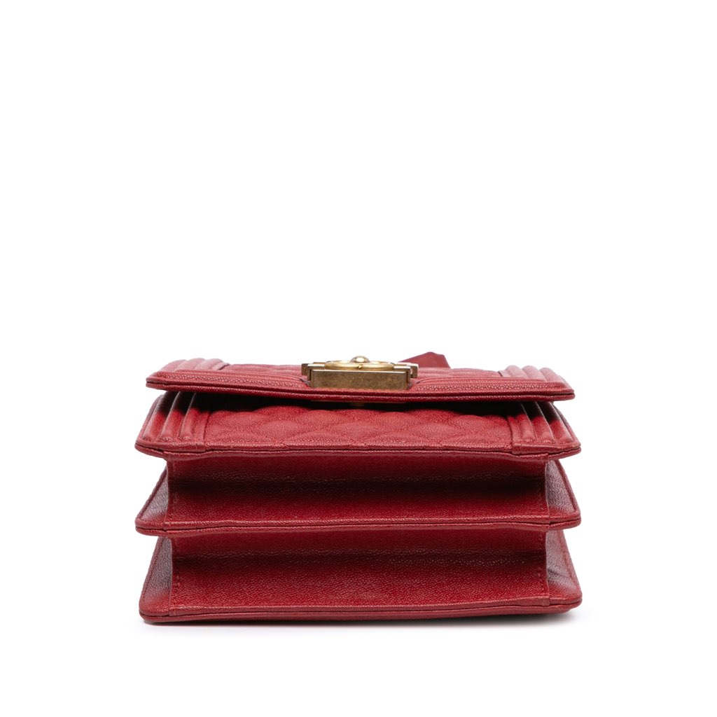 Chanel Quilted Caviar North South Boy Flap - 3