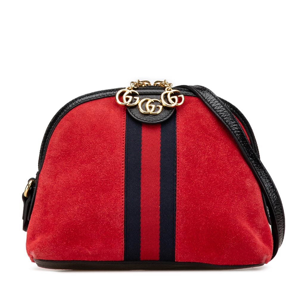 Gucci Small Ophidia Suede Dome Crossbody
