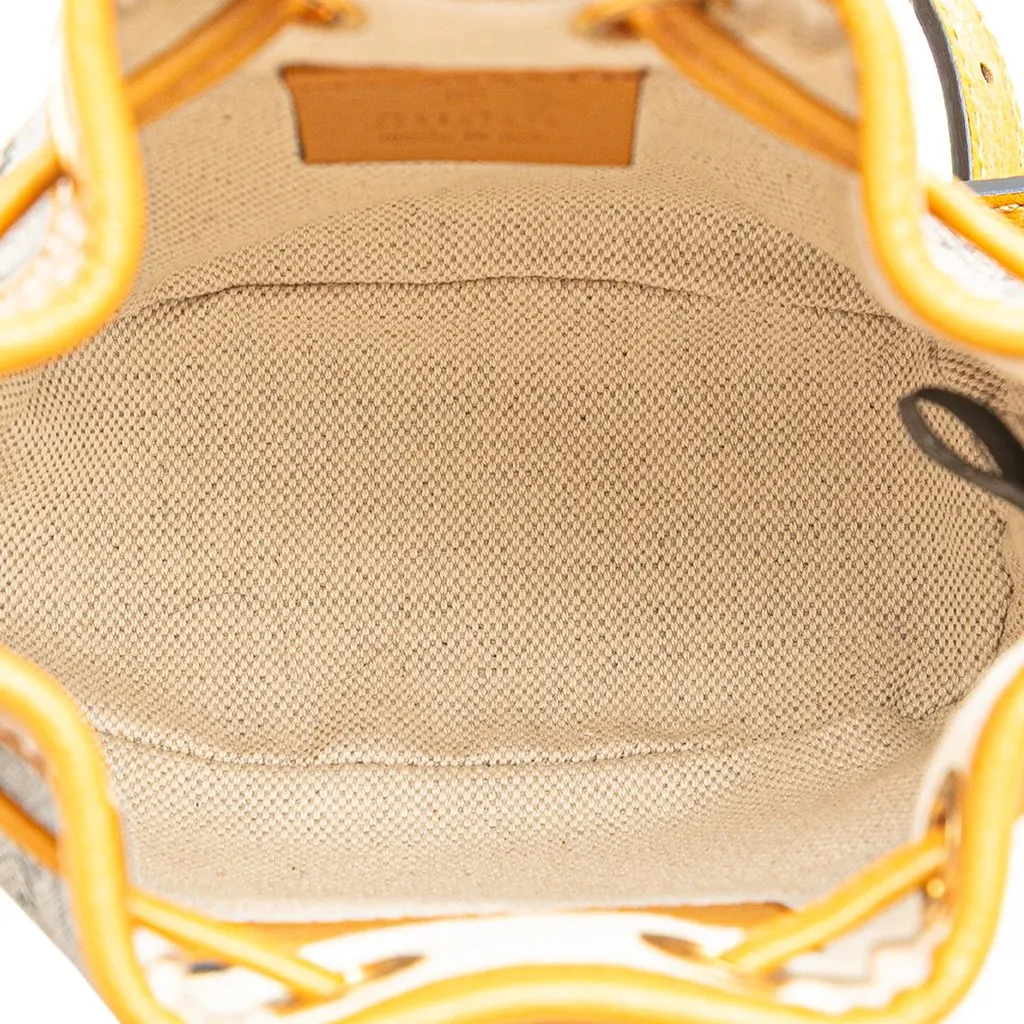 Gucci x EXO-KAI Mini GG Supreme Ophidia Bucket Bag Brown Canvas Good - Model View