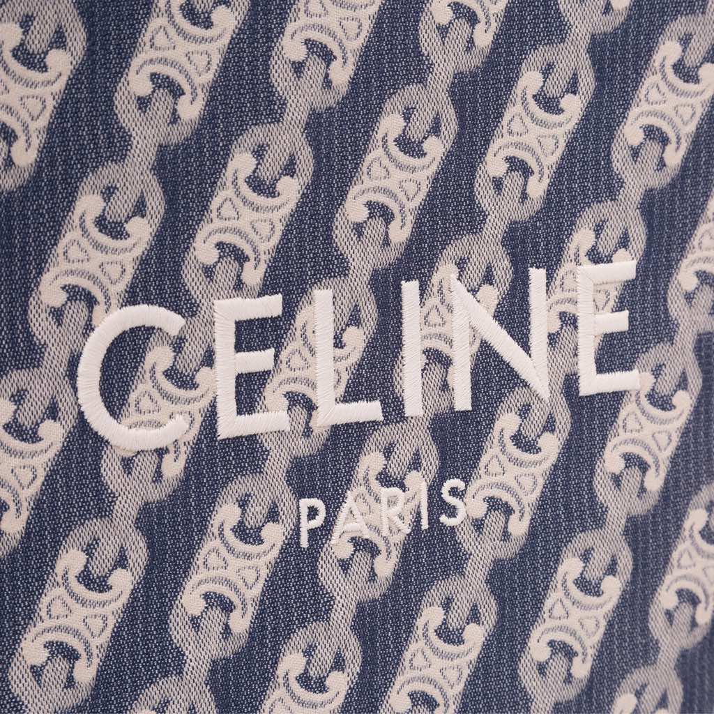 Celine Small Triomphe Canvas Maillon Vertical Cabas Satchel - Image 10