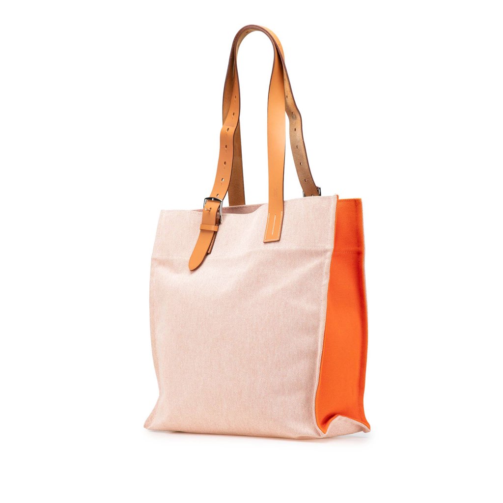 Hermès Canvas Etriviere Shopping Tote - Back view