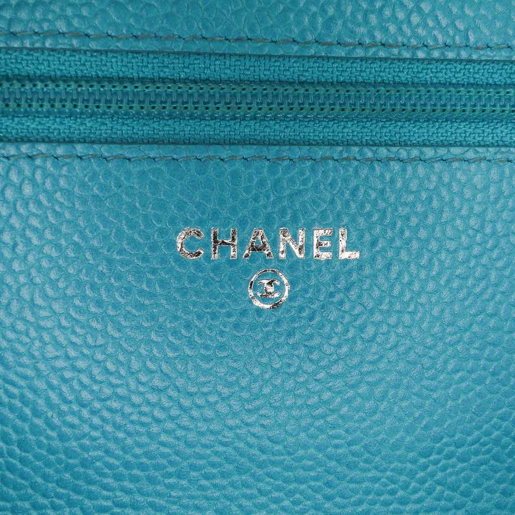 Chanel Caviar Bicolor CC Wallet On Chain - 5