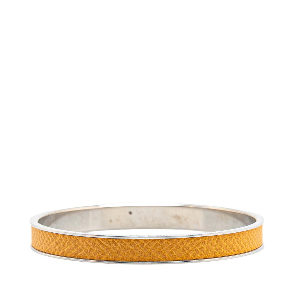 Hermès Leather Kelly Cadena Lock Bangle Bracelet - Image 6